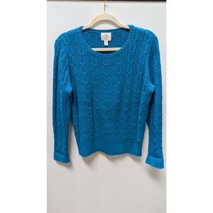 St. John's Bay Ocean Blue Ribbed Knit Sweater